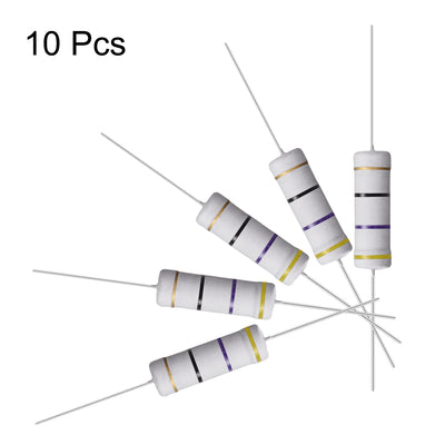 Harfington Uxcell 10 Pcs 5W Metal Oxide Film Resistor Lead 47 Ohm ±5% Tolerance