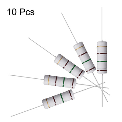 Harfington Uxcell 10 Pcs 5W 5 Watt Metal Oxide Film Resistor Axile Lead 150 Ohm ±5% Tolerance