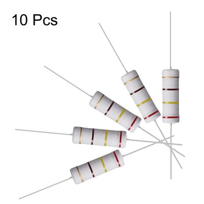 Harfington Uxcell 10 Pcs 5W 5 Watt Metal Oxide Film Resistor Axile Lead 240 Ohm ±5% Tolerance