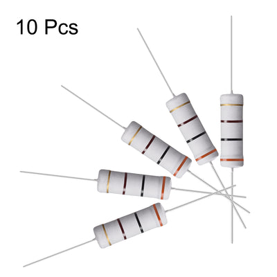 Harfington Uxcell 10 Pcs 5W Metal Oxide Film Resistor Axile Lead 300 Ohm ±5% Tolerance