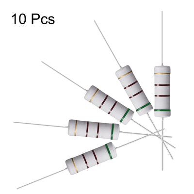 Harfington Uxcell 10 Pcs 5W 5 Watt Metal Oxide Film Resistor Lead 510 Ohm ±5% Tolerance