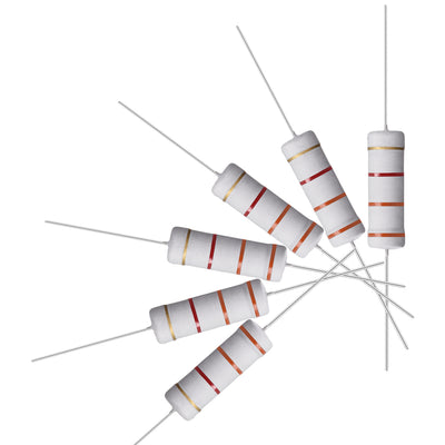 Harfington Uxcell 10 Pcs 5W 5 Watt Metal Oxide Film Resistor Axile Lead 3.3K Ohm ±5% Tolerance