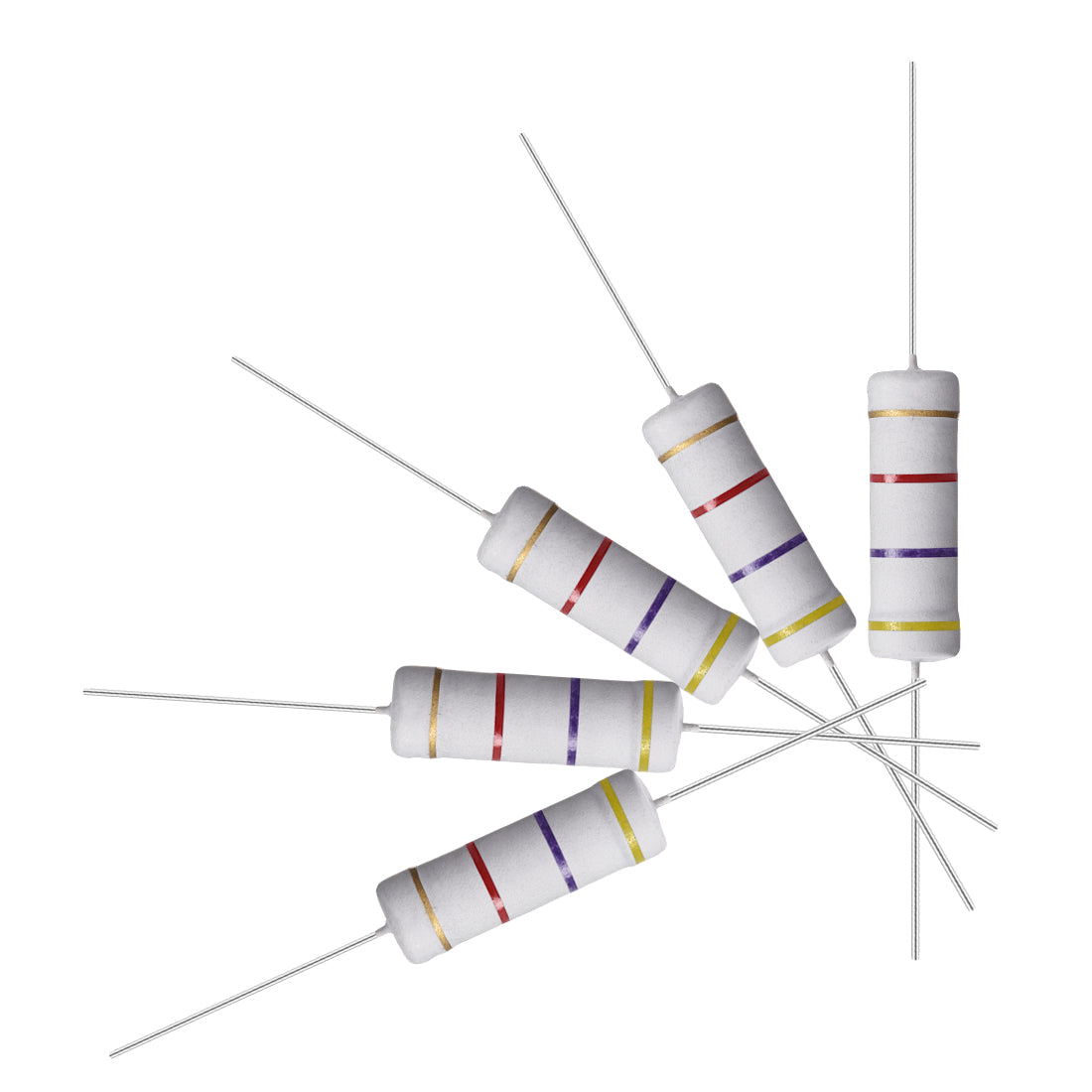 uxcell Uxcell 10 Pcs 5W 5 Watt Metal Oxide Film Resistor Axile Lead 4.7K Ohm ±5% Tolerance