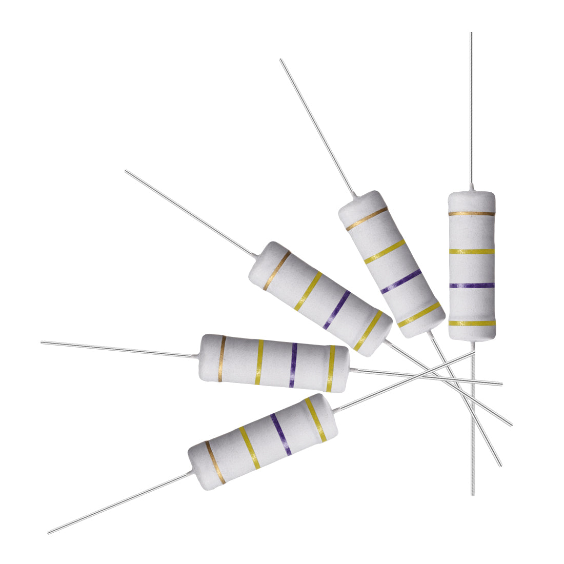 uxcell Uxcell 10 Pcs 5W 5 Watt Metal Oxide Film Resistor Axile Lead 470K Ohm ±5% Tolerance