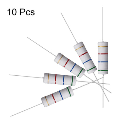 Harfington Uxcell 10 Pcs 5W 5 Watt Metal Oxide Film Resistor Axile Lead 5.6K Ohm ±5% Tolerance