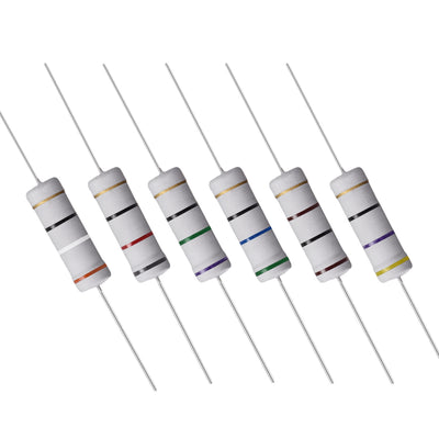 Harfington Uxcell 60 Pcs 5W Metal Oxide Film Resistor 39R,47R,56R,75R,82R,100R Ohm ±5%