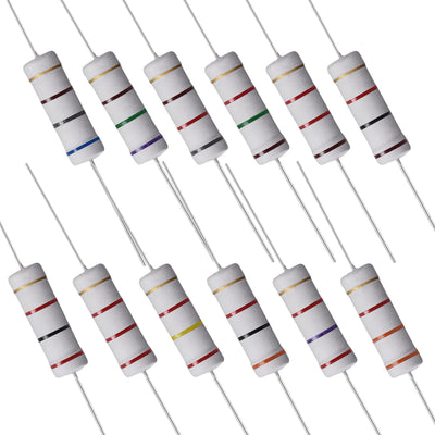 Harfington Uxcell 60 Pcs 5W Metal Oxide Film Resistor 680,750,820,1K,1.2K,1.5K,2K,2.2K,2.4K,2.7K,3K,3.3K Ohm ±5%