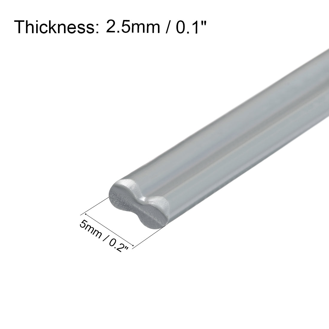 uxcell Uxcell PVC Plastic Welding Rods,5mm Wide,2.5mm Thick,1 Meter,Welding Sticks,for Plastic Welder Gun/Hot Air Gun,Gray