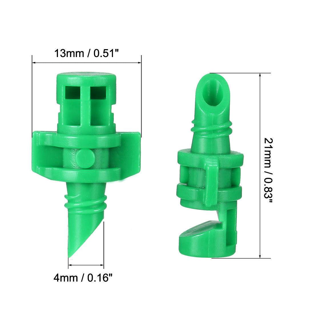 uxcell Uxcell Micro Sprayer Fan Jet, 180 Degree Refraction Atomized Dripper Hydroponic Garden Irrigation, 50 Pcs (Green)