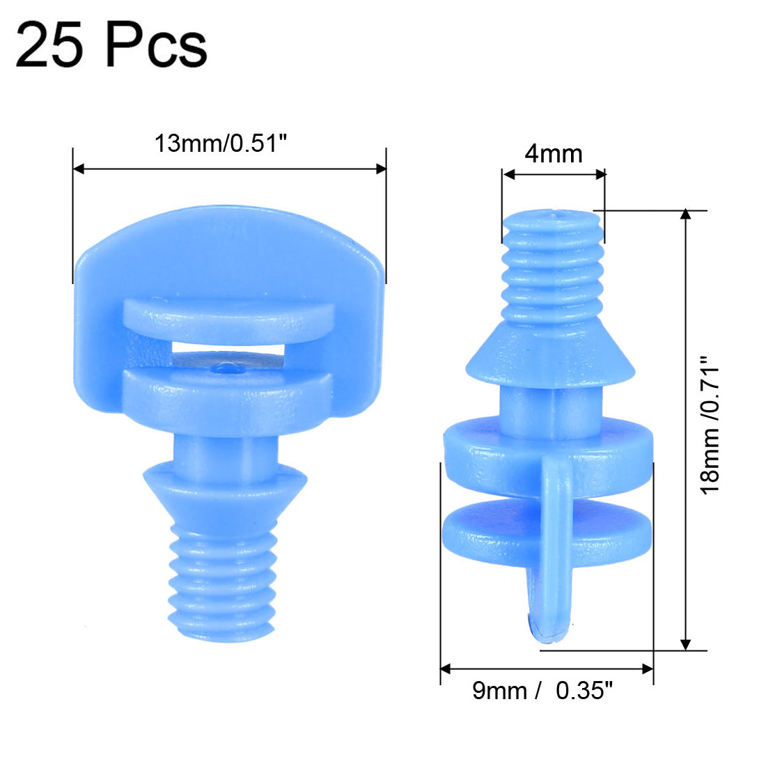 uxcell Uxcell Micro Sprayer Fan Jet, 360 Degree Refraction Atomized Dripper Hydroponic Garden Irrigation, 25 Pcs (Blue)