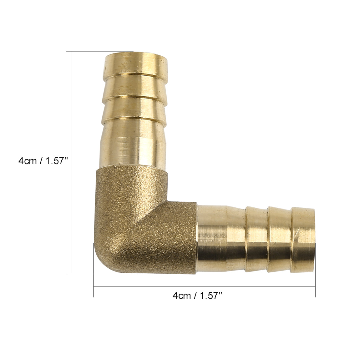 Harfington 12mm Brass Barb Elbow 90 Degree Male Thread Connector for Air Water Gas Oil