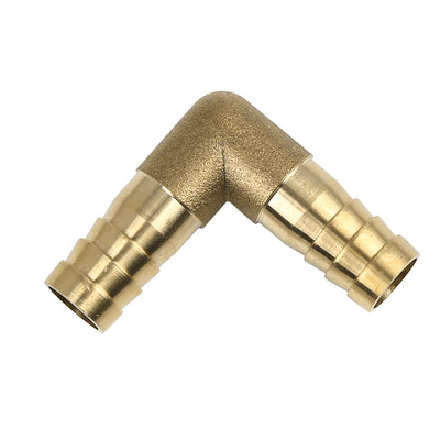 Harfington 12mm Brass Barb Elbow 90 Degree Male Thread Connector for Air Water Gas Oil