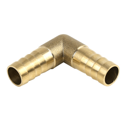 Harfington 12mm Brass Barb Elbow 90 Degree Male Thread Connector for Air Water Gas Oil