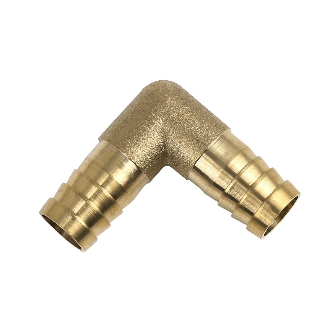 Harfington 14mm Brass Barb Elbow 90 Degree Male Thread Connector for Air Water Gas Oil