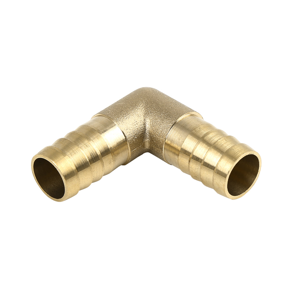 Harfington 14mm Brass Barb Elbow 90 Degree Male Thread Connector for Air Water Gas Oil