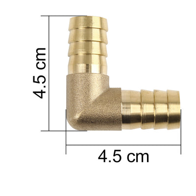 Harfington 16mm Brass Barb Elbow 90 Degree Male Thread Connector for Air Water Gas Oil Pipe