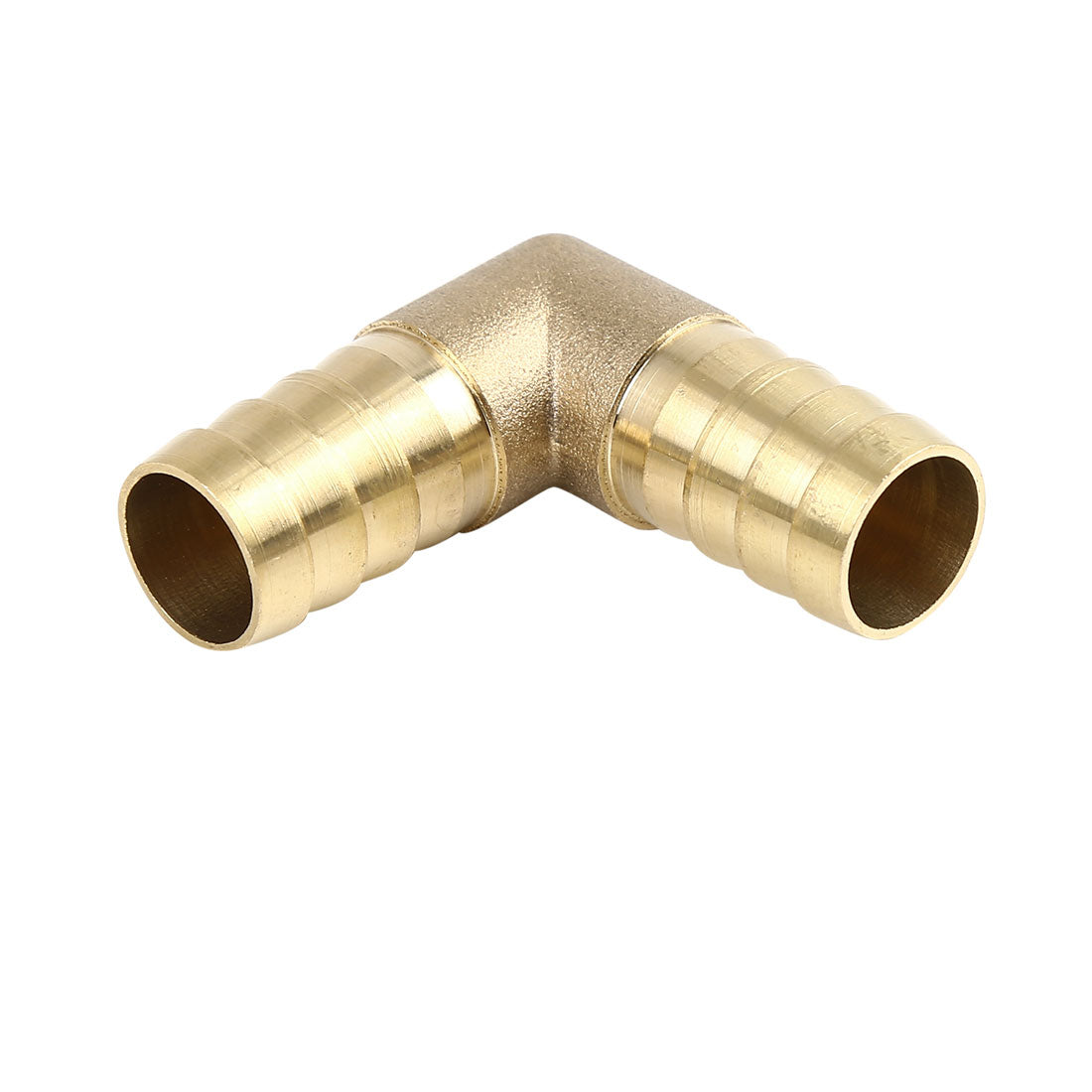 Harfington 16mm Brass Barb Elbow 90 Degree Male Thread Connector for Air Water Gas Oil Pipe