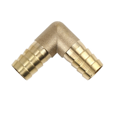 Harfington 16mm Brass Barb Elbow 90 Degree Male Thread Connector for Air Water Gas Oil Pipe