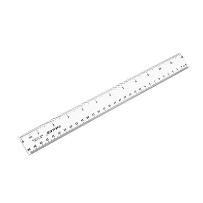 Harfington Uxcell Straight Ruler Measuring Tool 30cm 12 Inch Metric Inch Plastic for Engineering Office Architect and Drawing