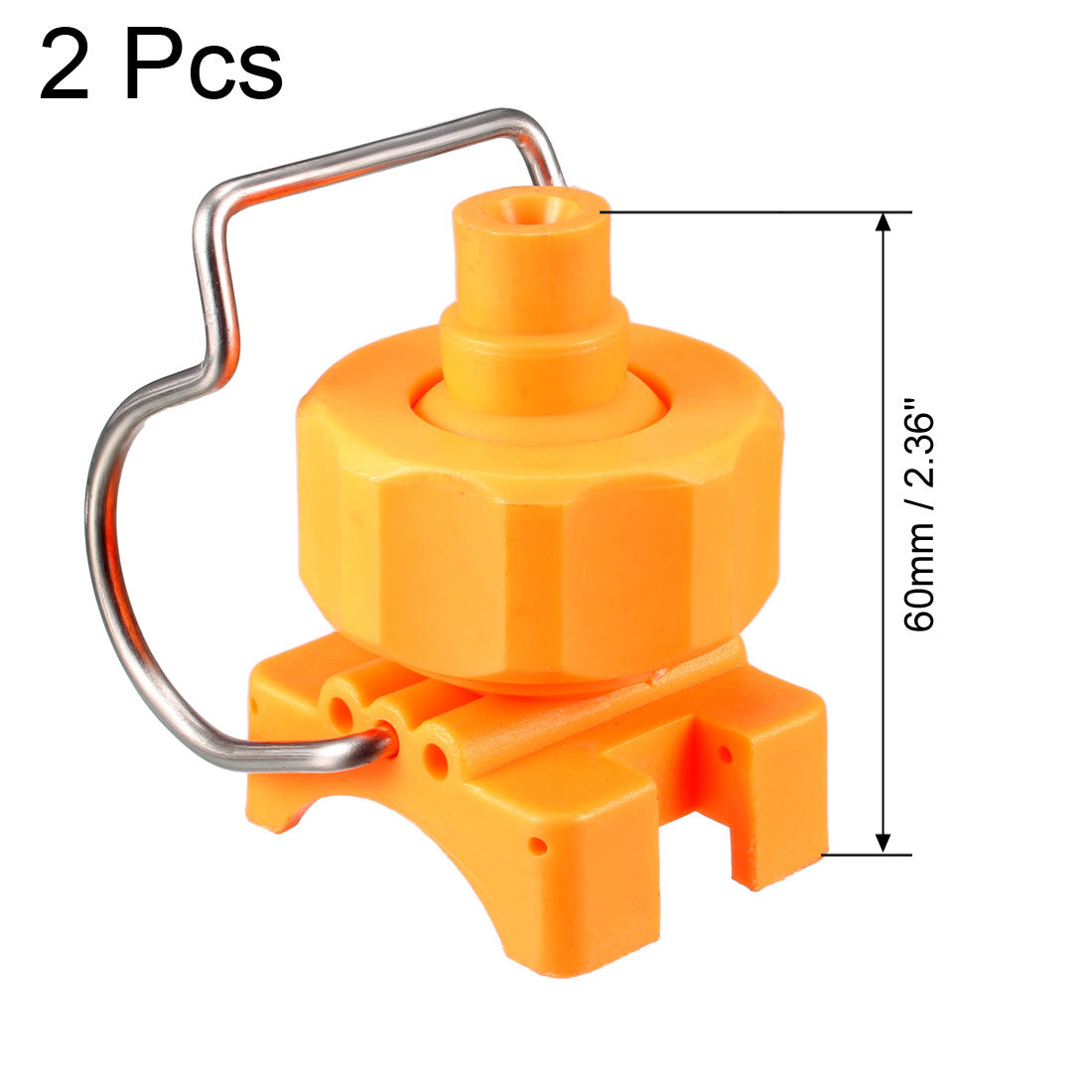 Uxcell Uxcell Spray Nozzle, 3/4" Adjustable Ball Flat Fan Full Cone Clamp Clip Nozzle Watering Irrigation, 2 Pcs