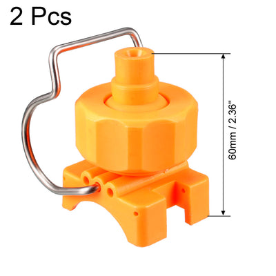 Harfington Uxcell Spray Nozzle, 3/4" Adjustable Ball Flat Fan Full Cone Clamp Clip Nozzle Watering Irrigation, 2 Pcs