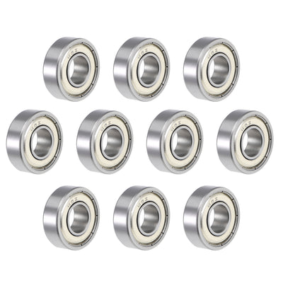 Harfington Uxcell R6ZZ Ball Bearing 3/8"x7/8"x9/32" Double Shielded ABEC-5 Bearings 10pcs