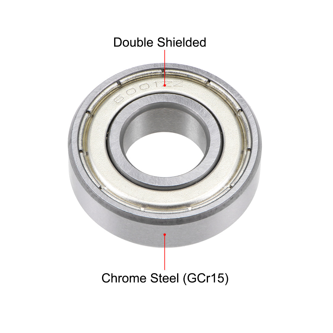 uxcell Uxcell Deep Groove Ball Bearings Metric Double Shielded Chrome Steel ABEC3 Z1