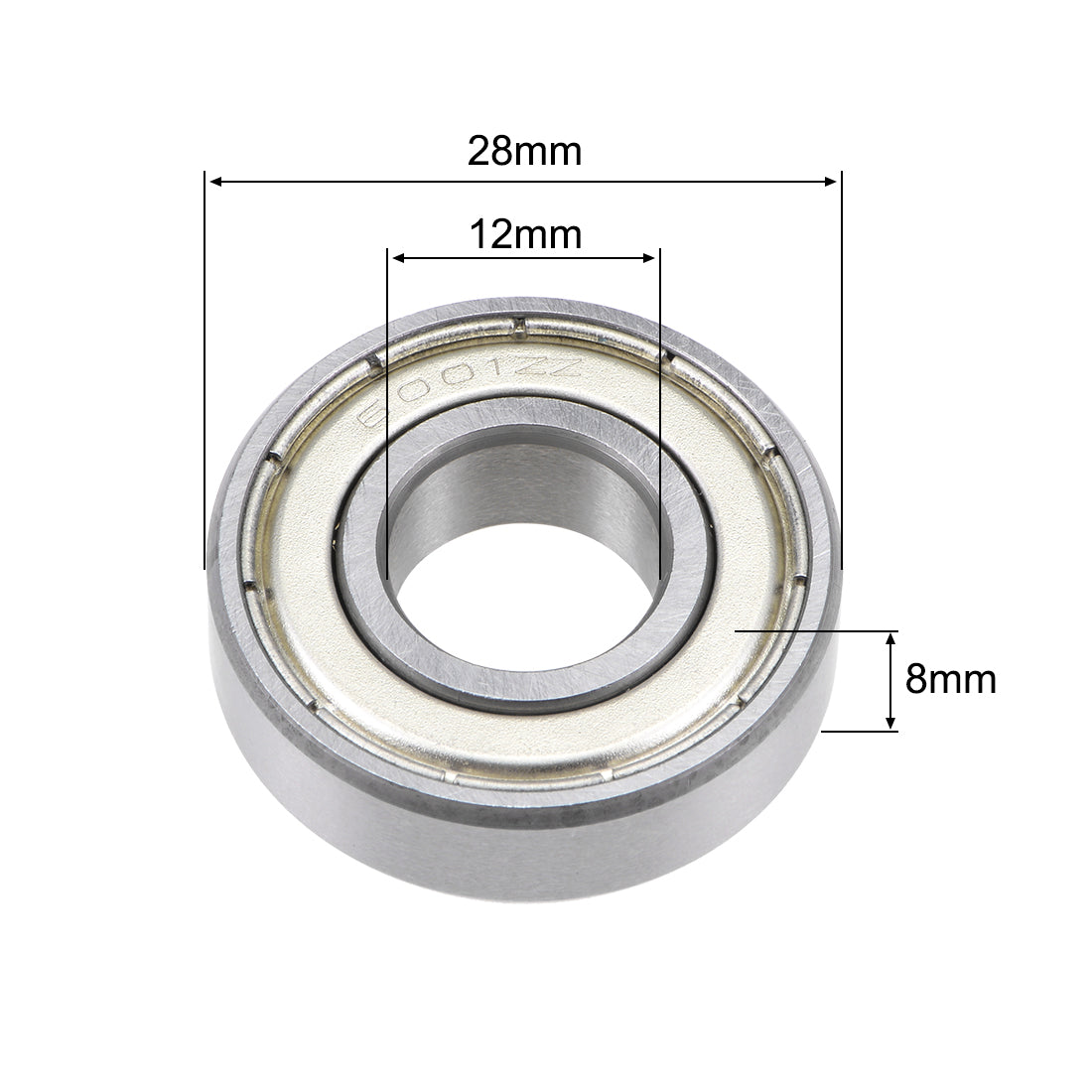 uxcell Uxcell Deep Groove Ball Bearings Metric Double Shielded Chrome Steel ABEC3 Z1