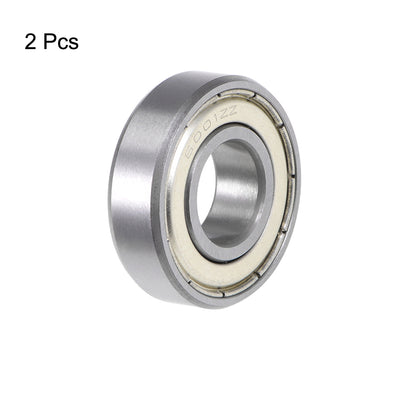 Harfington Uxcell Deep Groove Ball Bearings Metric Double Shielded Chrome Steel ABEC3 Z1