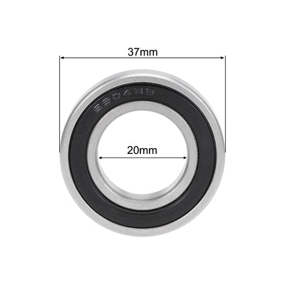 Harfington Uxcell Deep Groove Ball Bearings Metric Double Sealed Chrome Steel ABEC-3 Z1