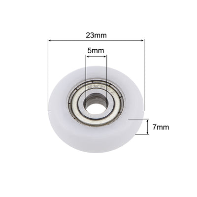 Harfington Uxcell 10 Stück. 625zz Kunststoffbeschichtetes Kugellager 5x23x7mm für Türfenster Möbelrolle