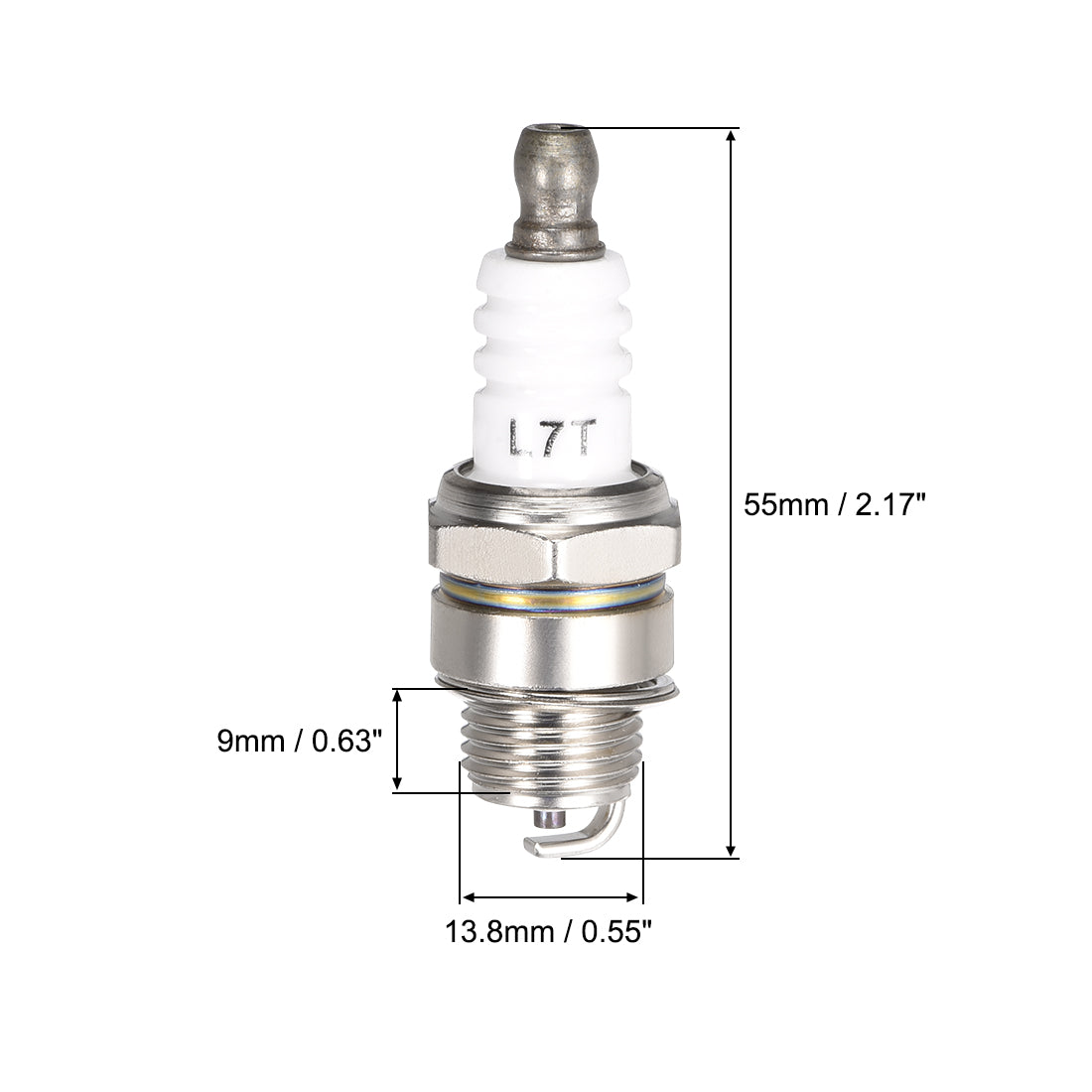 uxcell Uxcell L7T Zündkerze für 2 Hub 33cc 43cc 47cc 49cc Rasenmäher Teile