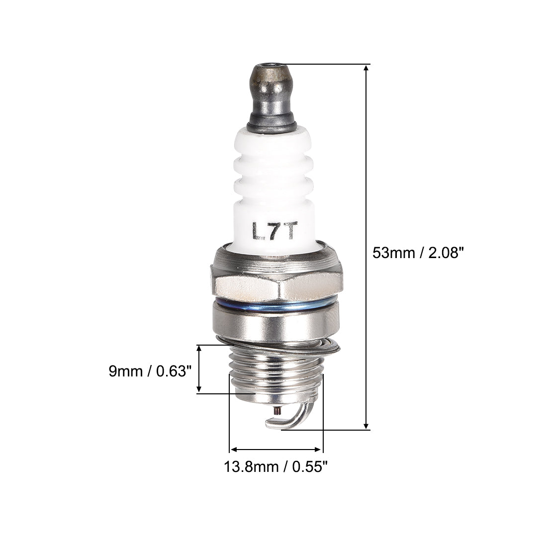 uxcell Uxcell L7T Spark Plug for 2 Stroke 33cc 43cc 47cc 49cc Mini Chopper Mower