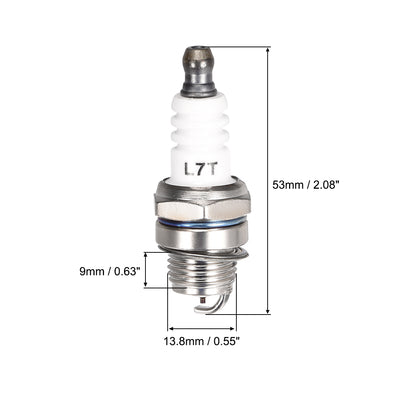 Harfington Uxcell L7T Spark Plug for 2 Stroke 33cc 43cc 47cc 49cc Mini Chopper Mower