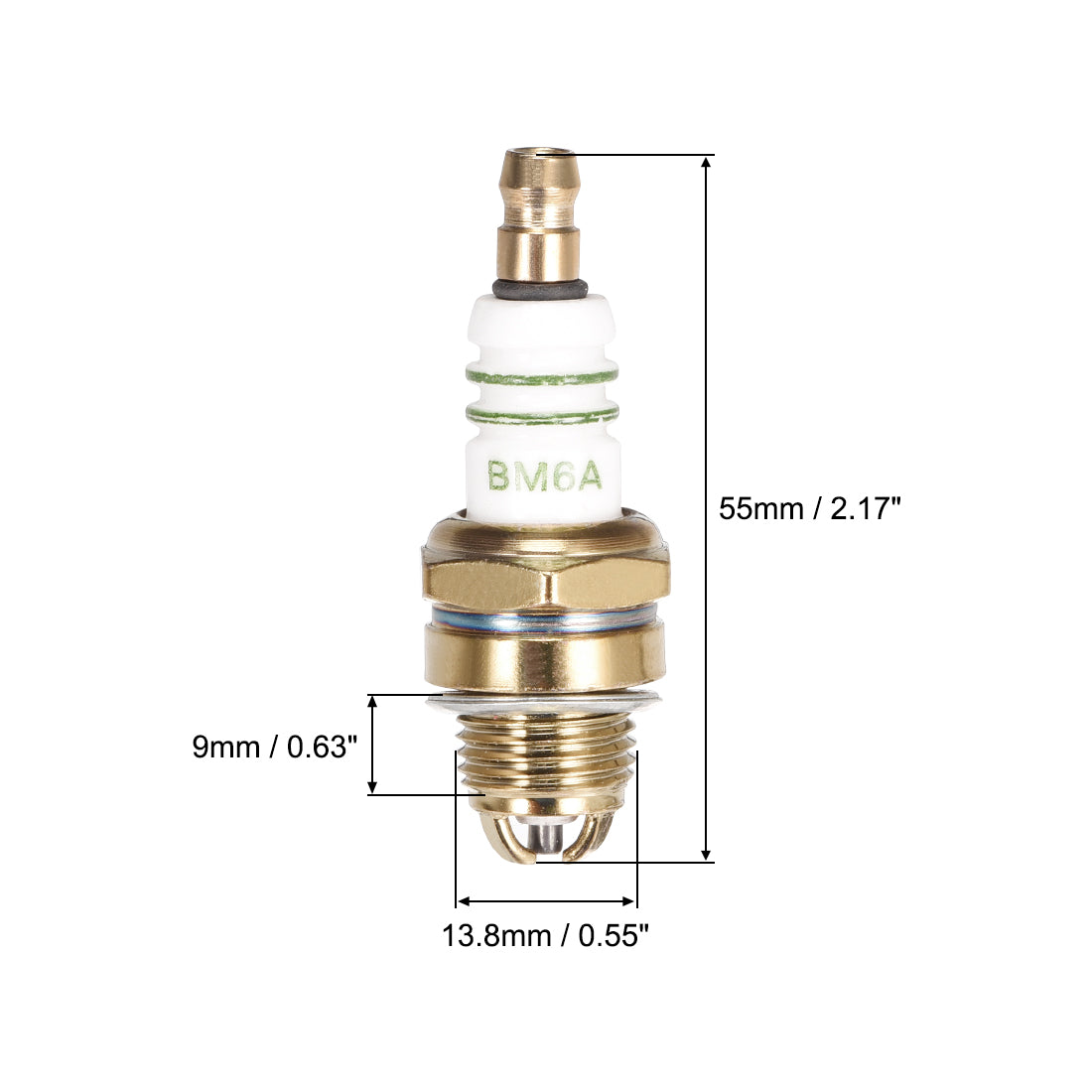 uxcell Uxcell BM6A Spark Plug 3 Electrode for M7 / L7T / CJ8 / 1560 Spark Plugs Replacement