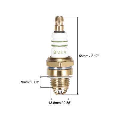 Harfington Uxcell BM6A Spark Plug 3 Electrode for M7 / L7T / CJ8 / 1560 Spark Plugs Replacement