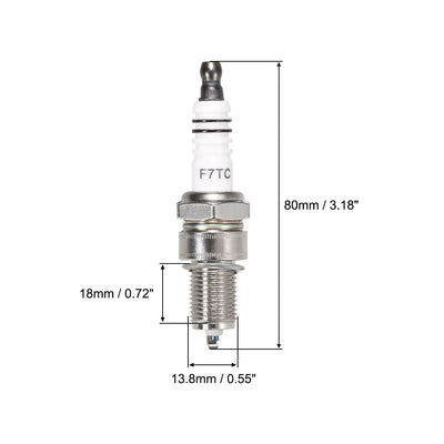 Harfington Uxcell F7TC Spark Plug for GX120 GX160 GX200 GX240 GX270 GX340 GX390 GX620 GXV160 Engines