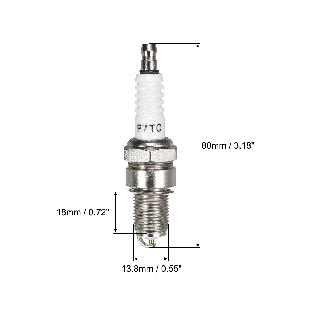 uxcell Uxcell F7TC Spark Plug for GX120 GX160 GX200 GX240 GX270 GX340 GX390 Generator Tractor Go Kart Mini Bike