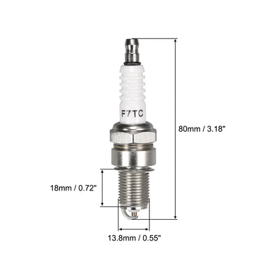 Harfington Uxcell F7TC Spark Plug for GX120 GX160 GX200 GX240 GX270 GX340 GX390 Generator Tractor Go Kart Mini Bike