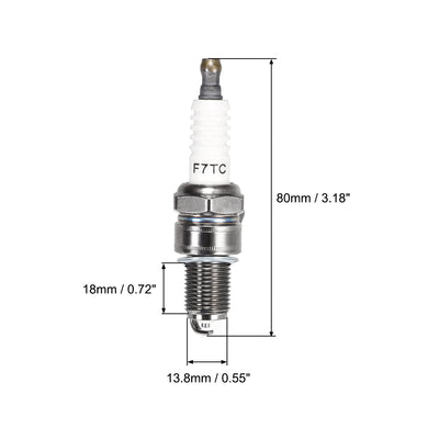 Harfington Uxcell F7TC Zündkerze für GX120 GX160 GX200 GX240 GX270 GX390 Generator Go Kart Fahrrad