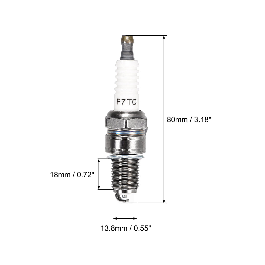 uxcell Uxcell F7TC Spark Plug for GX120 GX160 GX200 GX240 GX270 GX390 Generator Lawnmower Tractor Go Kart Mini Bike , 3pcs