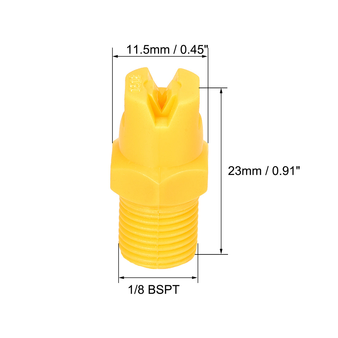 uxcell Uxcell 5 Stk. Flachstrahldüse Düse PP 65 Grad 1,8mm Öffnungsdurchmesser 1/8BSPT Gewinde