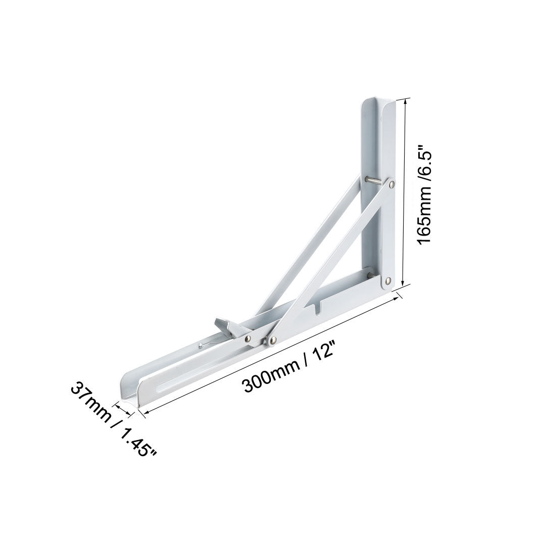 uxcell Uxcell Klappbar Halterung Regal Tisch Schreibtisch Wandhalter Lang Auslösearm 12" 300mm