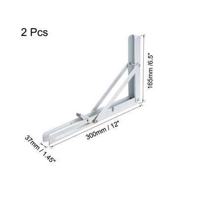 Harfington Uxcell 2 Stk. Klappbar Halterung Regal Tisch Schreibtisch Wandhalter Lang Auslösearm 12" 300mm