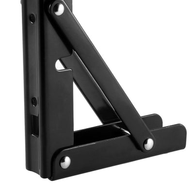 Harfington Uxcell Folding Bracket 10 inch 250mm for Shelves Table Desk Wall Mounted Support Collapsible Long Release Arm Space Saving Carbon Steel