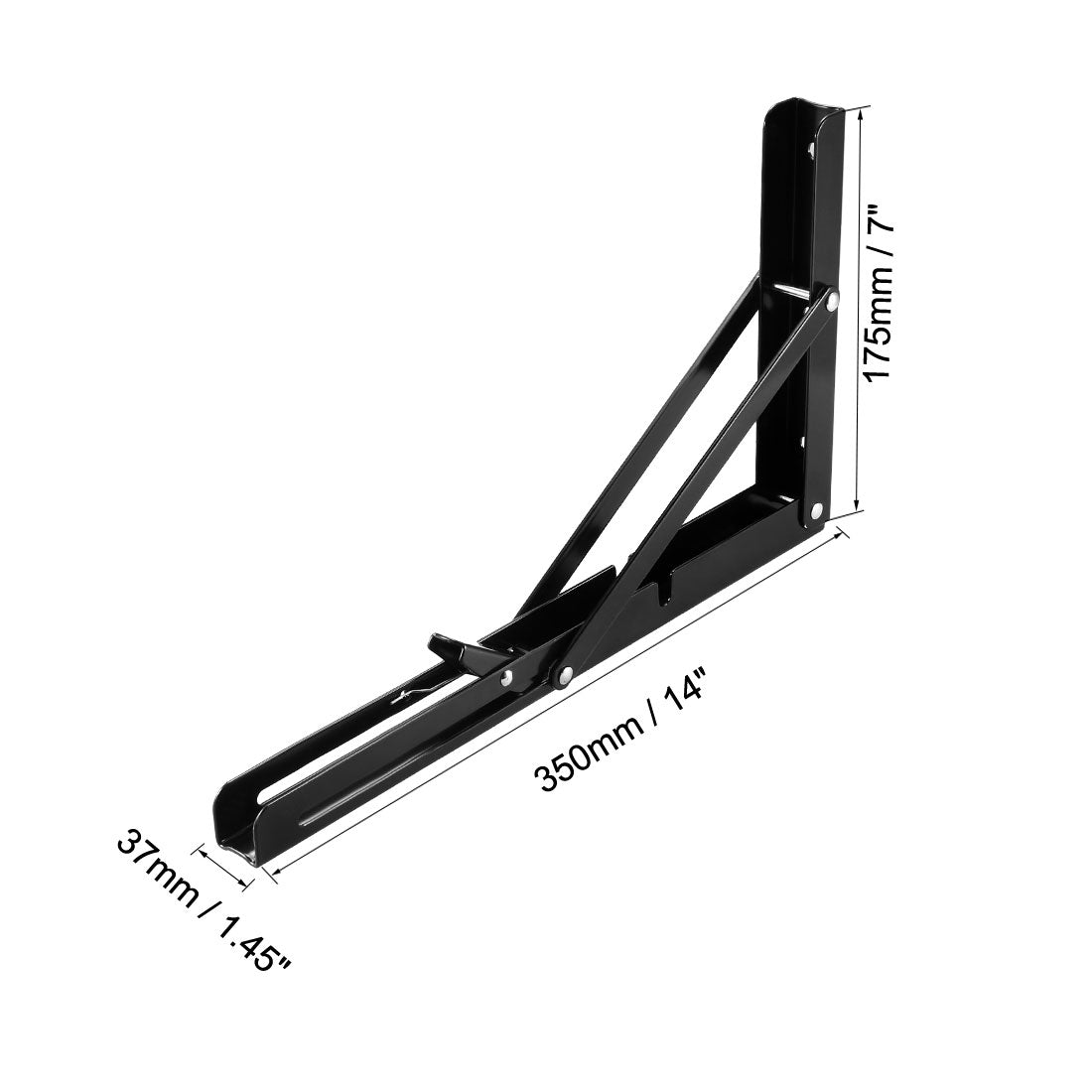 uxcell Uxcell Faltbar Halterung Regale Tisch Schreibtisch Wandträger Lang Auslösearm 14" 350mm