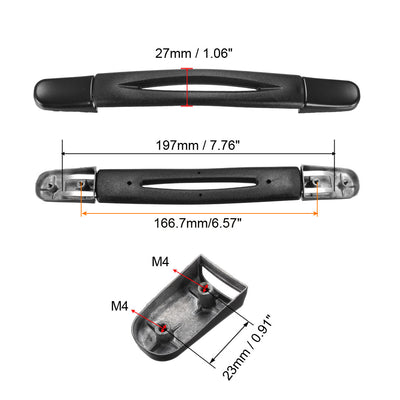 Harfington Uxcell Koffergriff, Ersatzgriffschlaufe 197mm Ersatzgepäckgriff Ersatzkoffergriff Schwarz