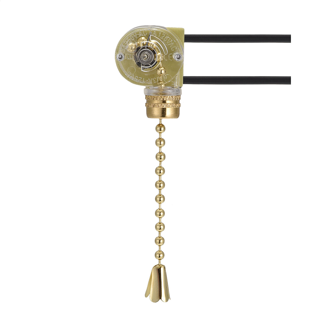 uxcell Uxcell Fan Light Switch with Brass Pull Chain (Pack of 1 set)