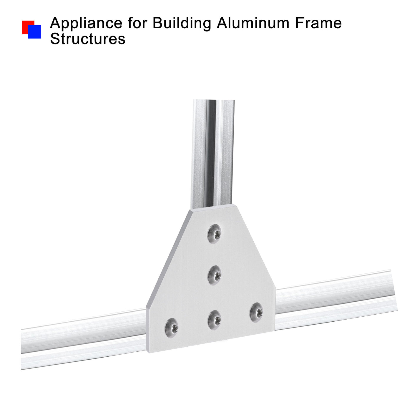 uxcell Uxcell 2Stück 5 Loch T Form außerhalb Platte für 2020 Aluminiumprofil 60x60x4mm