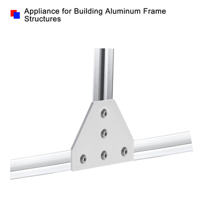 Harfington Uxcell 2Stück 5 Loch T Form außerhalb Platte für 2020 Aluminiumprofil 60x60x4mm